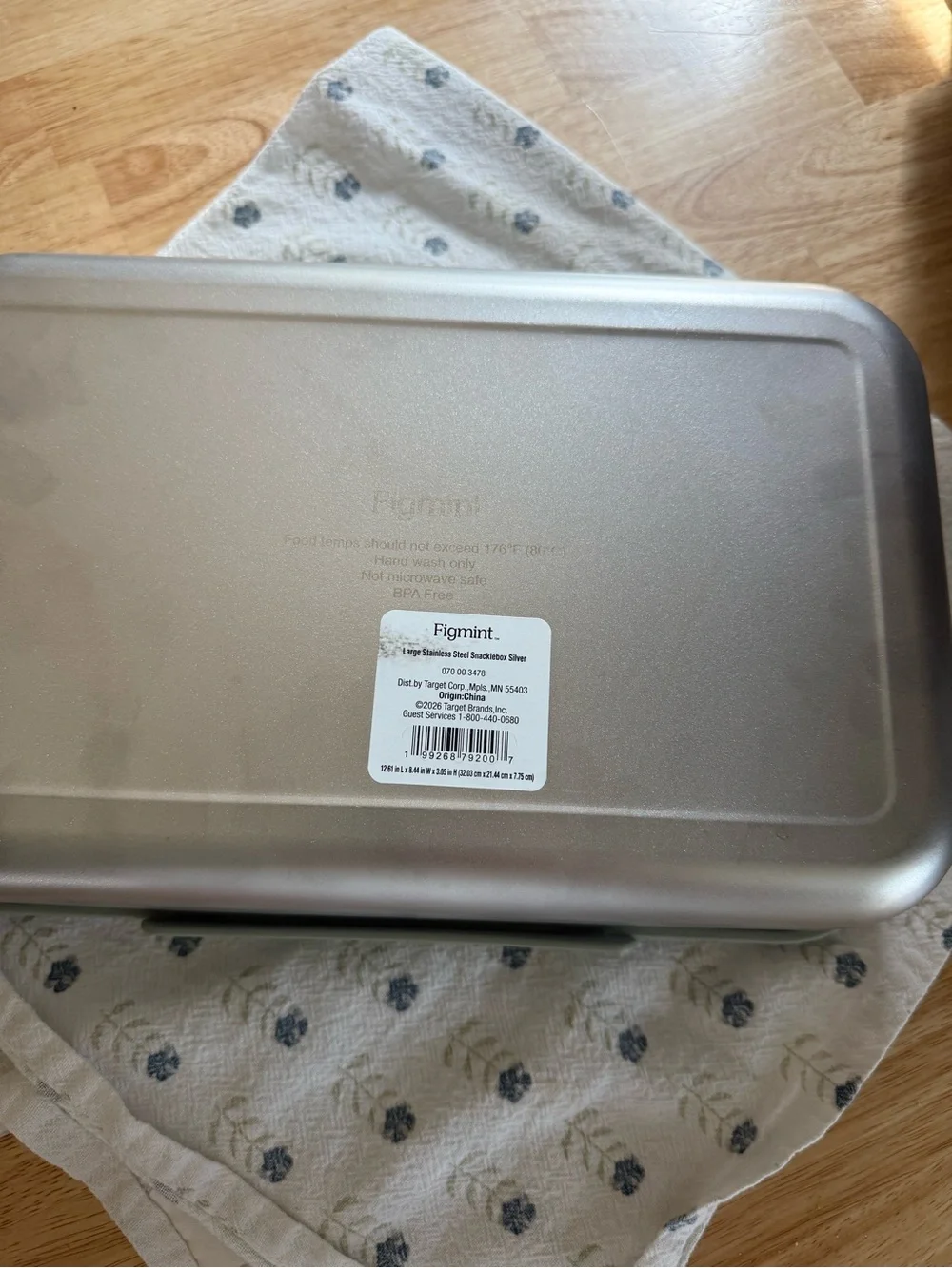 Mint Figmint Stainless Steel Bento Box - Pale Green